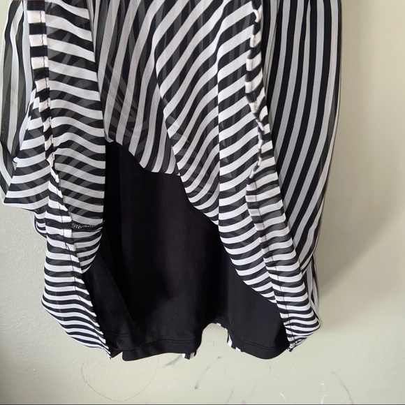 Sundress striped black and white w/ Aztec print XS - Picture 3 of 8